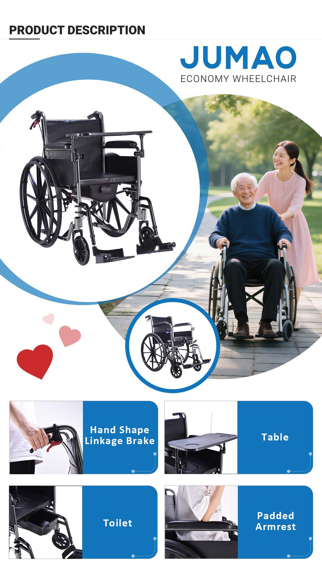 Manual Wheelchair W36X Features